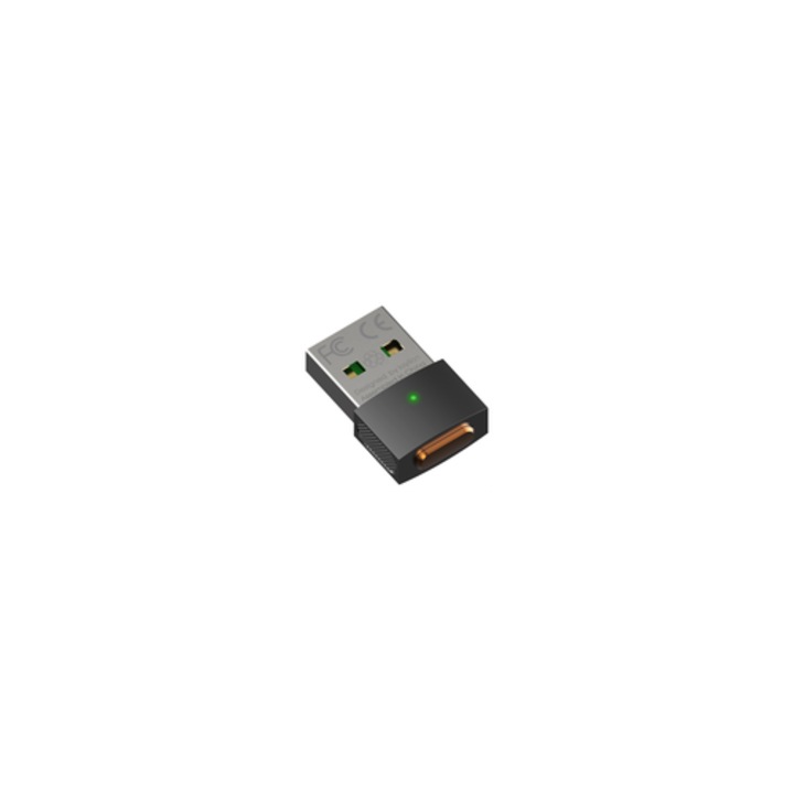 Egérmozgató USB memóriával, fém, mini, fekete