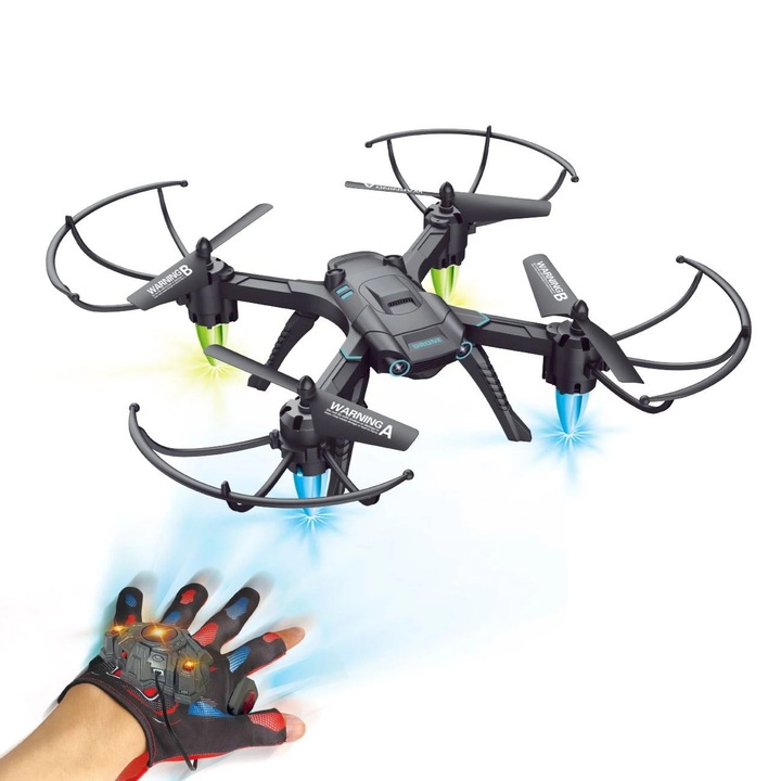 Drona RC cu Manusa de Control & Lumina 2.4 GHZ