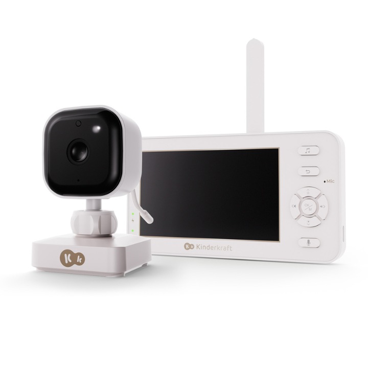 Бебефон с камера KinderKraft NITEEYE TRAVEL.WHITE