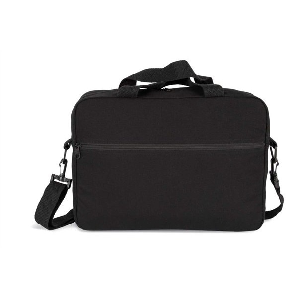 Geanta Business din bumbac 100% pentru Laptop 15" si documente, Kimood KI0435, Black, U