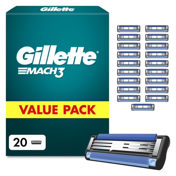 Rezerve aparat de ras Gillette Mach3, 20 buc
