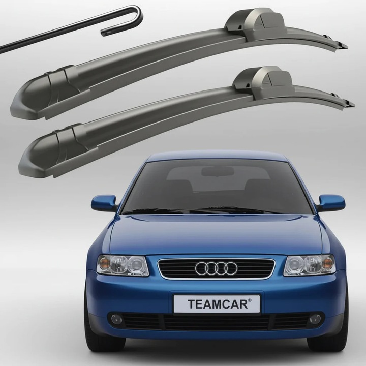 Set 2 Stergatoare Parbriz Flat Dedicate Audi A3 8L1 (1996-2003), Prindere Hook (Carlig)