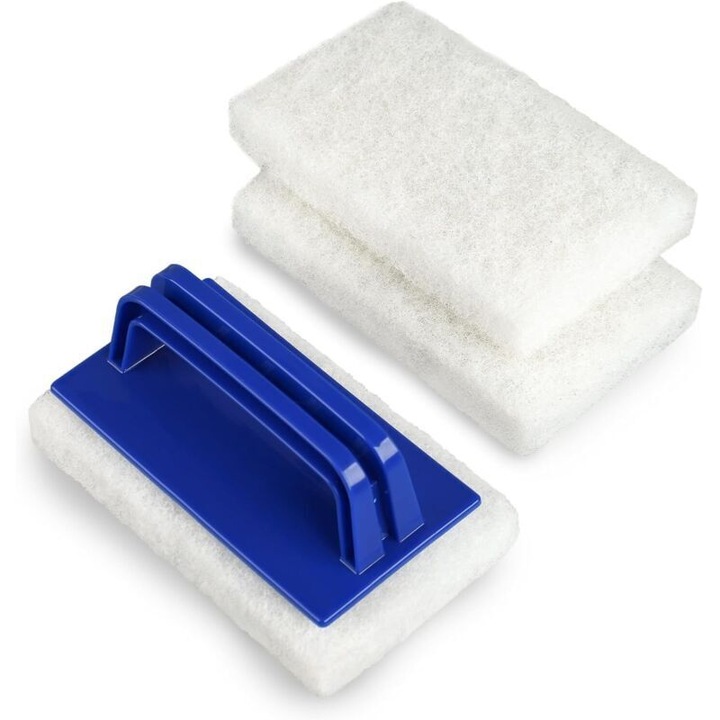 Set 3 perii burete pentru curatare piscine multicolor