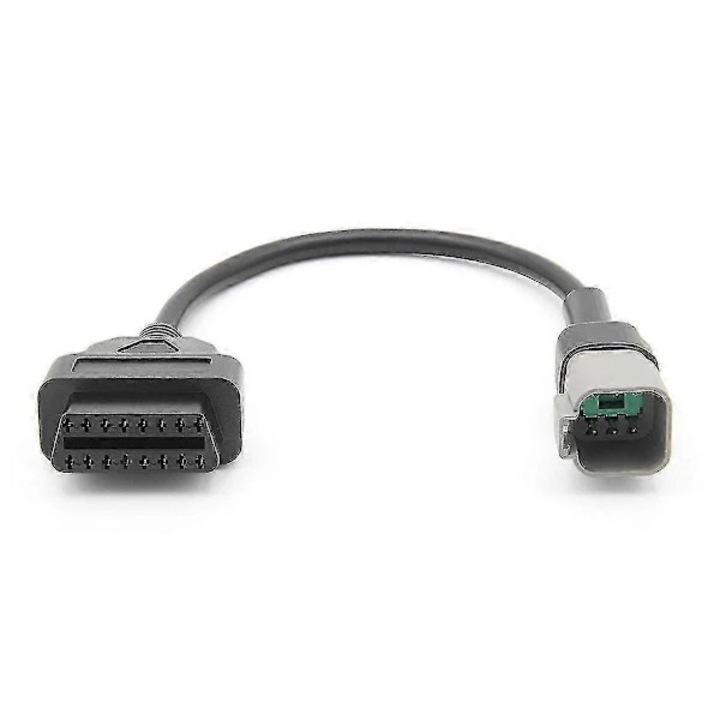 Адаптер за диагностичен кабел OBD2 за Can-Am ATV/UTV, от 6 пина към 16 пина, съвместим със скенери OBD2/OBDII и 327 v1.5, от ABS, Черен, 1 бр