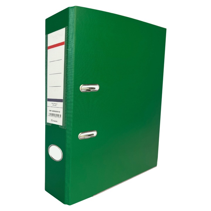Biblioraft plastefiat, verde, 7.5 cm, 280x320 mm DROM
