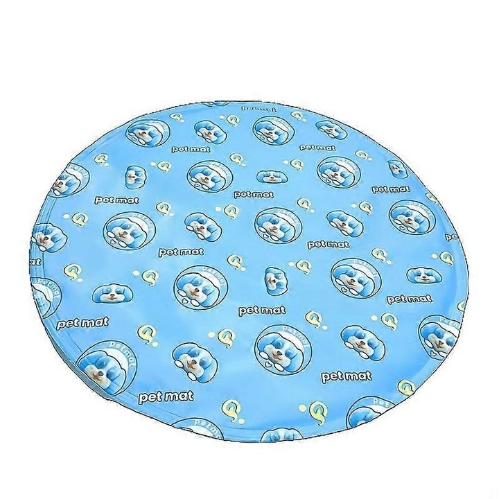 Covoras racoritor (saltea) pentru caini si pisici, cu gel auto-racoritor, rezistent la zgarieturi si cu baza anti-alunecare, multicolor, 3 marimi (S, M, L)