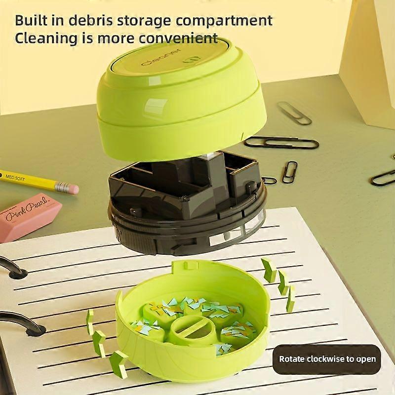 Aspirator de birou mini, fara fir, roz, compact, portabil