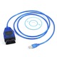 OBD2 VAG-COM 409.1 diagnosztikai kábel, USB interfész VW/Skoda/Seat autókhoz, ISO/KWP/VPW/PWM támogatás, J1962 16 tűs csatlakozó, K/L funkció ébresztéshez, CD-t tartalmaz, kék, 1 db