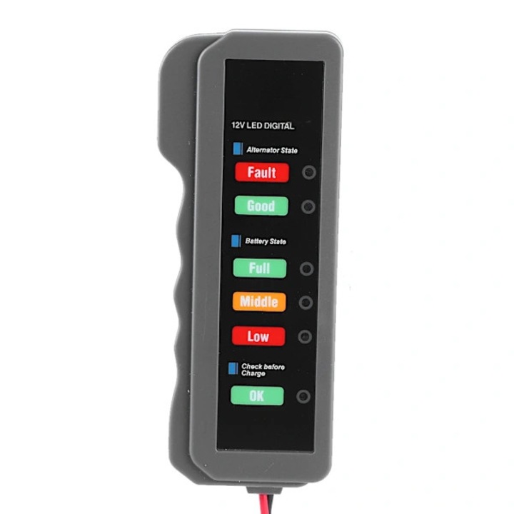 Tester baterie auto 12V 6 LED-uri multicolor 15A compact