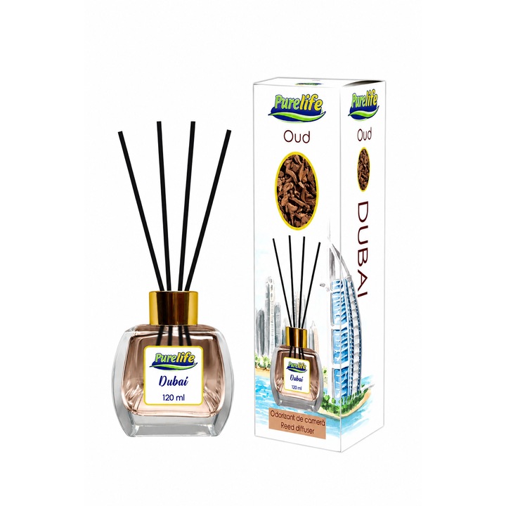 Purelife szobaillatosító, Oud Dubai, 120ml