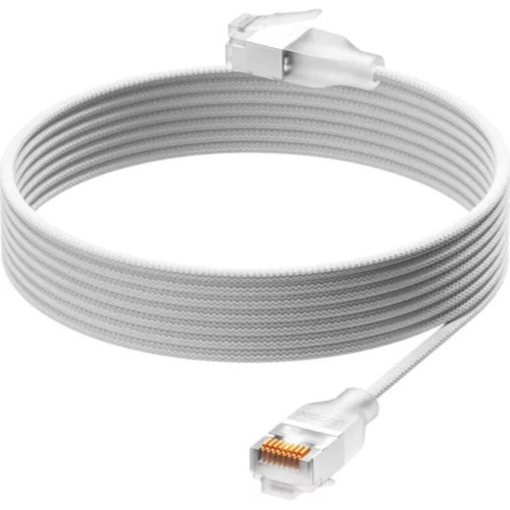 UBIQUITI Patchcord UniFi Cat.6A 0.15m Etherlighting Pachet de 24 bucati, UACC-Cable-Patch-EL-C6A-0.15M-W-24
