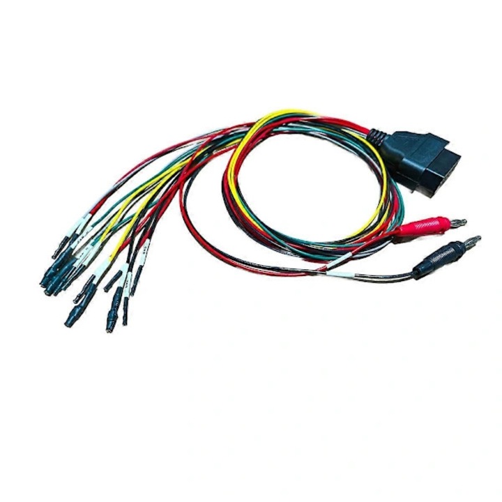 Adaptor diagnostic OBD2 Tricore ECU pinout, cablu breakout cu comutator 12V, compatibil universal, plug and play, Multicolor, 1 buc
