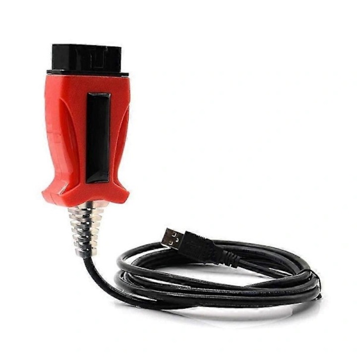 Cablu adaptor OBD2 3 in 1, Model JLR Pro 2014D, Compatibil JLR/Volvo/Toyota, Suport J2534/J2534-1 pentru reprogramare si diagnostic, Rosu, 1 buc