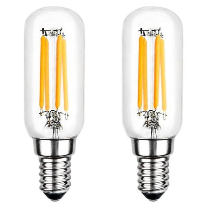 Bec LED cső alakú E14 T25 4W 2700K meleg fehér 25x85mm 4 db-os készlet