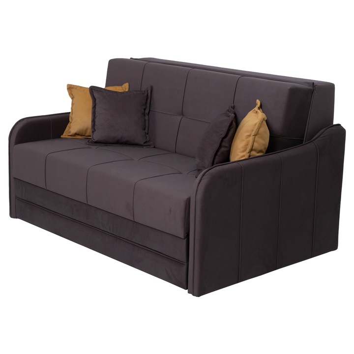 Canapea Extensibila CORAL, MARO, 2 Locuri, Lada Depozitare, Functie Pat 142×190 cm, 160x110x90 cm, Design Modern, Confort Premium, Mobila Mega