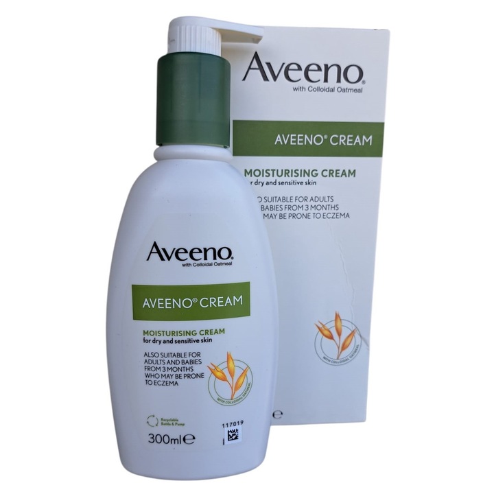 Crema hidratanta cu ovaz coloidal pentru piele uscata si sensibila, Aveeno Cream, 300ml