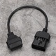 Diagnosztikai kábel adapter 10 tűsről 16 tűs OBD2-re, OP-COM és Opel/Vauxhall kompatibilis csatlakozó, közvetlen csere, fekete, 1 db