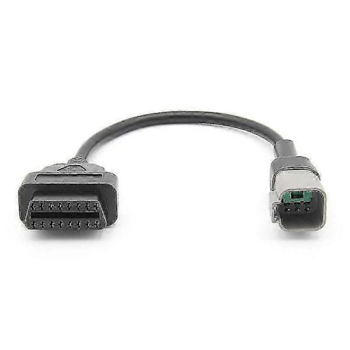 Adaptor cablu diagnostic OBD2, conector 6-pin la 16-pin, compatibil Can-Am ATV/UTV si motocicleta, compatibil CAN si 327 v1.5, ABS, negru, 1 buc
