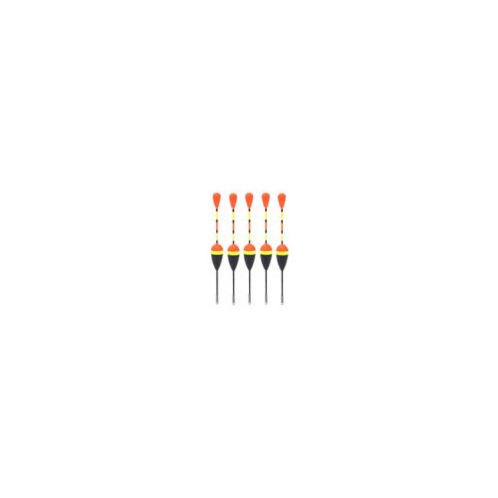 Set 5 bucati, plutitoare de pescuit (bobbere) ovale, alunecatoare, din plastic, sensibile la lumina, conector cu arc rezistent la coroziune, multicolor