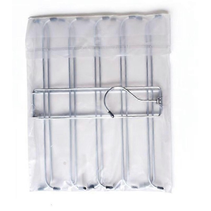 Suport rotativ/organizator pentru colanti si pantaloni, 10 nivele, pliat, bare antiderapante, capacitate 20 perechi, economizor de spatiu, argintiu, 1 buc