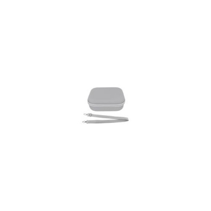 Калъф за носене/пътна чанта за OSMO POCKET 3, от PU и фланел, с мека подплата, защита от удари и двоен цип, Сив, 23x19x8 см