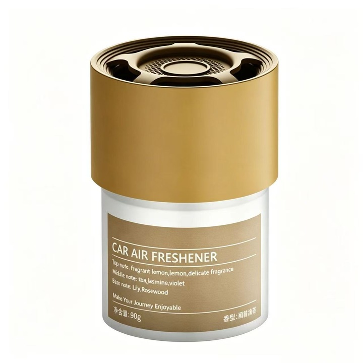 Odorizant Auto Premium Gél Tea After Rain 90g, Luxus Autóillatosító, Pohártartóba Helyezhető Szilárd Légfrissítő, Hosszan Tartó Aroma