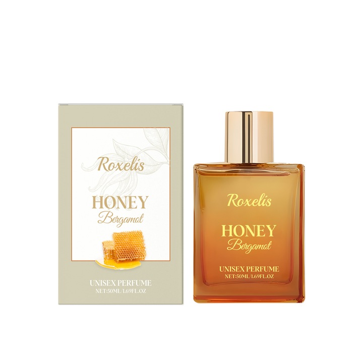 Roxelis Honey Bergamot unisex parfüm, citrusos mézes fás, 50ml