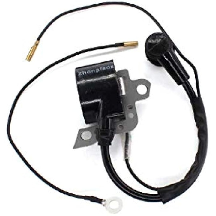 Bobina aprindere / bobina de aprindere compatibila cu Stihl 038AV/038 AV Super Magnum MS380, cu cablu si conector, pentru drujba, negru, 1 buc