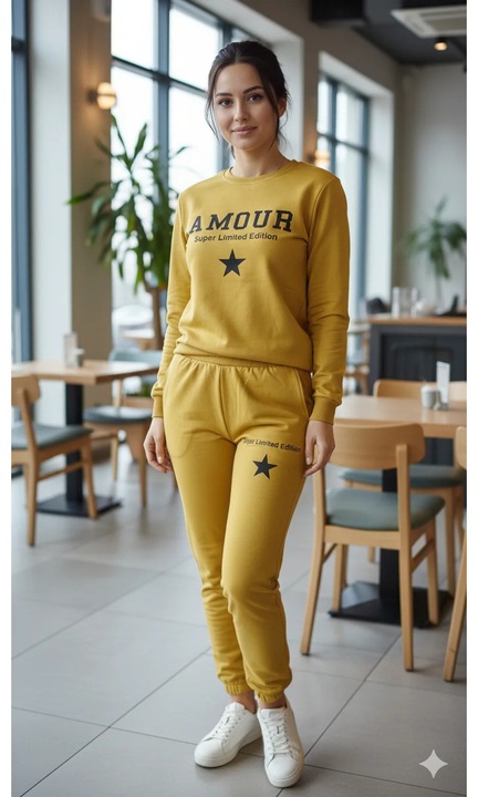 Trening dama mustar din 2 piese, L
