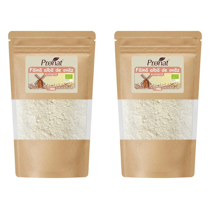2 x Bio zabpehelyliszt, 500g Pronat