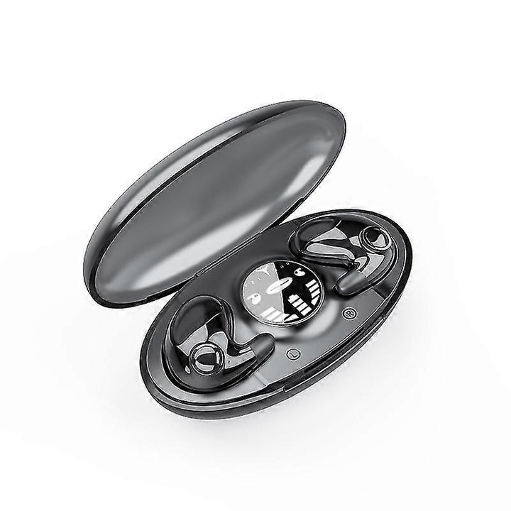 Láthatatlan alvó vezeték nélküli fülhallgató, Invisible Sleep, láthatatlan és ultrakönnyű, Bluetooth 5.3 kettős zajszűréssel, 24 órás üzemidő (tokkal 480 óra), fekete, 1 pár
