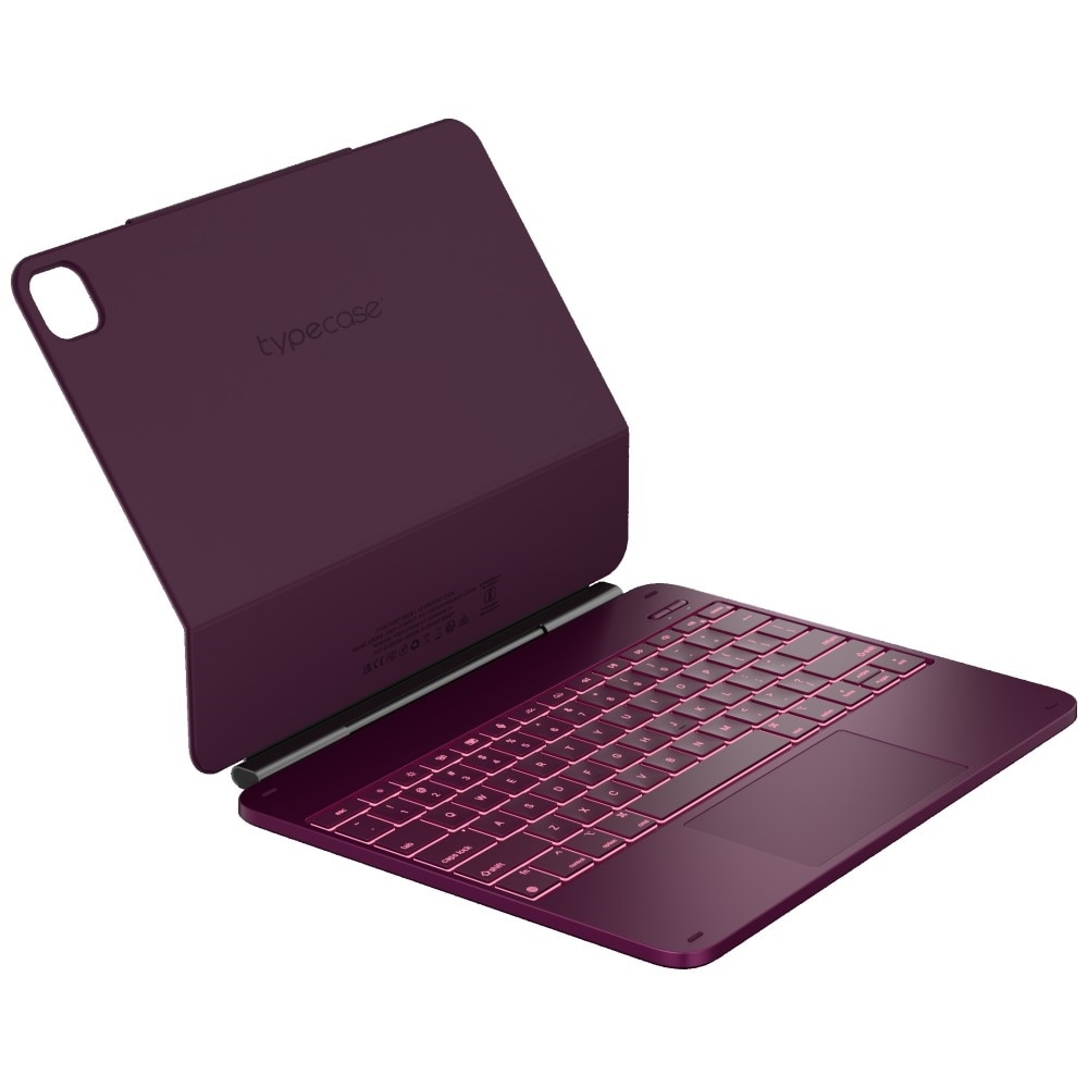 Husa cu tastatura Typecase Edge compatibila cu iPad Pro 13 inch 2024 / 2025, 500mAh, USB-C, Mov