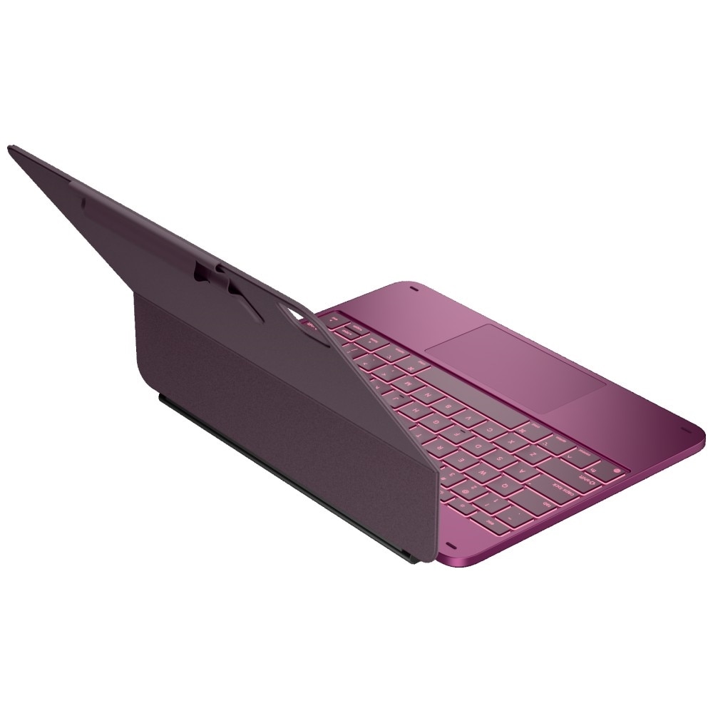 Husa cu tastatura Typecase Edge compatibila cu iPad Pro 13 inch 2024 / 2025, 500mAh, USB-C, Mov