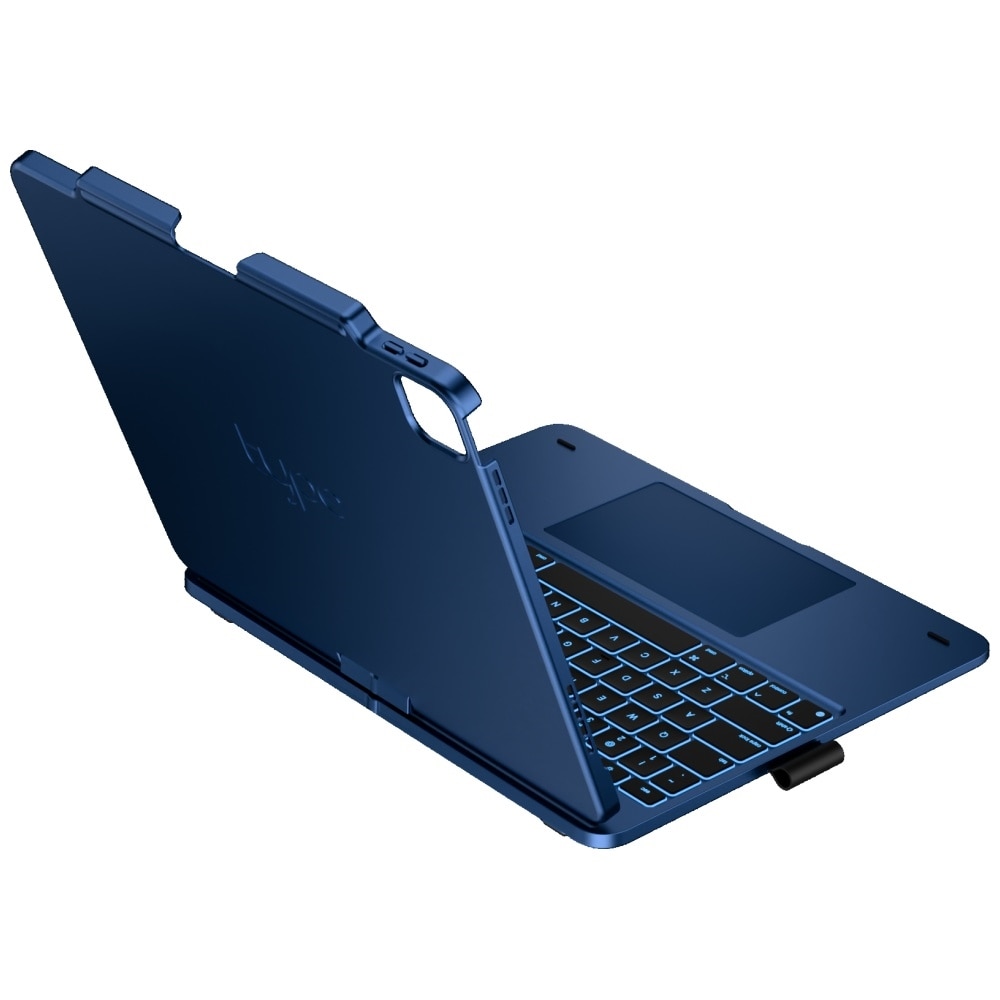 Husa cu tastatura Typecase Flexbook Touch compatibila cu iPad Air 13 inch 2024 / 2025 / 2026, 660mAh, IPX6, USB-C, Albastru