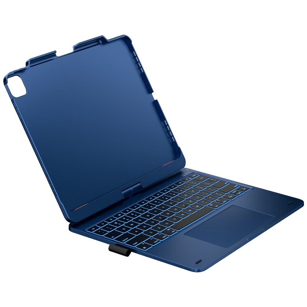Husa cu tastatura Typecase Flexbook Touch compatibila cu iPad Air 13 inch 2024 / 2025 / 2026, 660mAh, IPX6, USB-C, Albastru