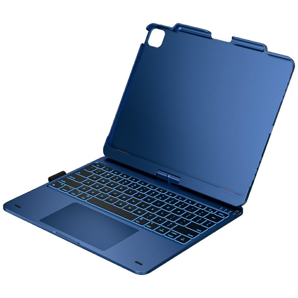 Husa cu tastatura Typecase Flexbook Touch compatibila cu iPad Air 13 inch 2024 / 2025 / 2026, 660mAh, IPX6, USB-C, Albastru