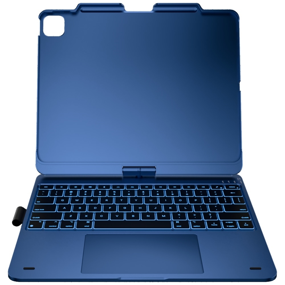 Husa cu tastatura Typecase Flexbook Touch compatibila cu iPad Air 13 inch 2024 / 2025 / 2026, 660mAh, IPX6, USB-C, Albastru