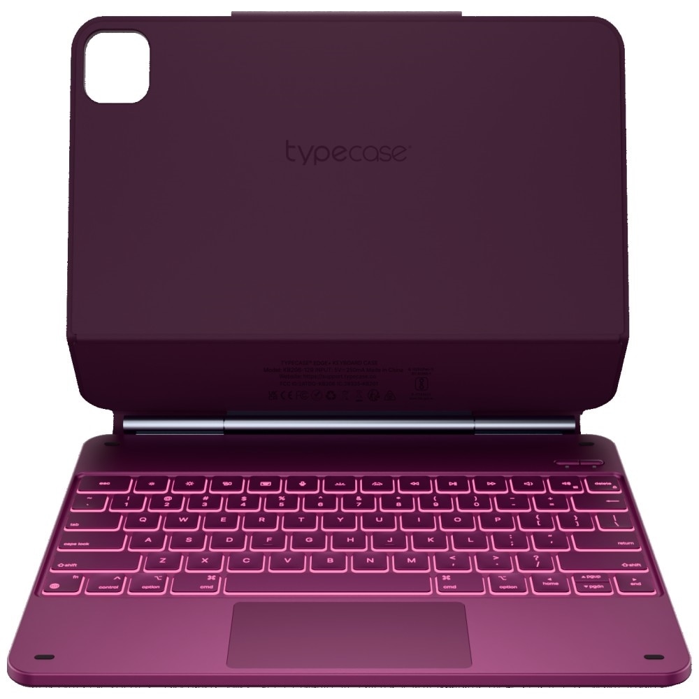 Husa cu tastatura Typecase Edge compatibila cu iPad Air 13 inch 2024 / 2025, 500mAh, USB-C, Mov