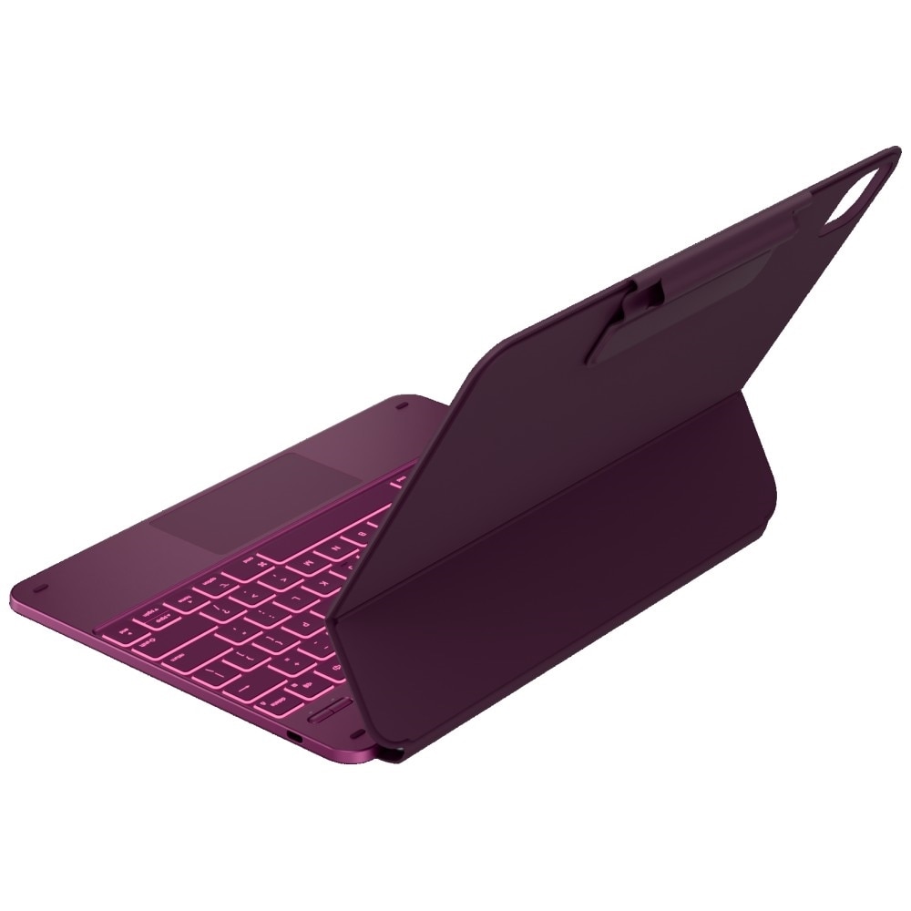 Husa cu tastatura Typecase Edge compatibila cu iPad Air 13 inch 2024 / 2025, 500mAh, USB-C, Mov