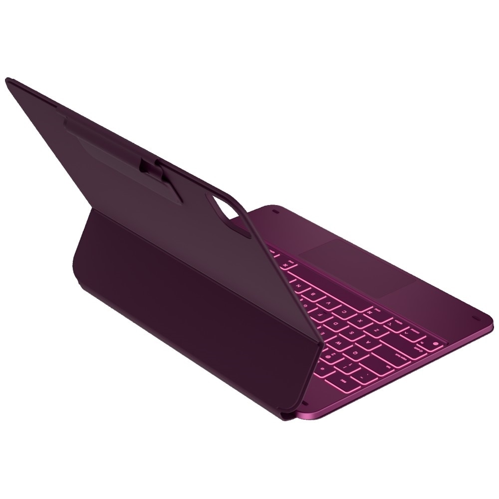 Husa cu tastatura Typecase Edge compatibila cu iPad Air 13 inch 2024 / 2025, 500mAh, USB-C, Mov