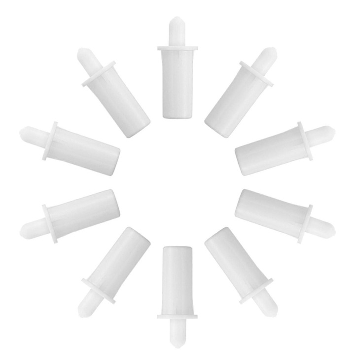 Stifturi de reparare pentru jaluzele (pini), din nylon, cu tija cu arc, compatibile cu diverse tipuri de jaluzele, alb, 50 bucati, 2x0.7x0.7 cm
