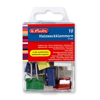 Binder clips color 19 mm Herlitz 8770257 Binder clips color 19 mm Herlitz 8770257
