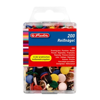 Pioneze color 200 bucati /cutie Herlitz 8770109 Pioneze color 200 bucati /cutie Herlitz 8770109