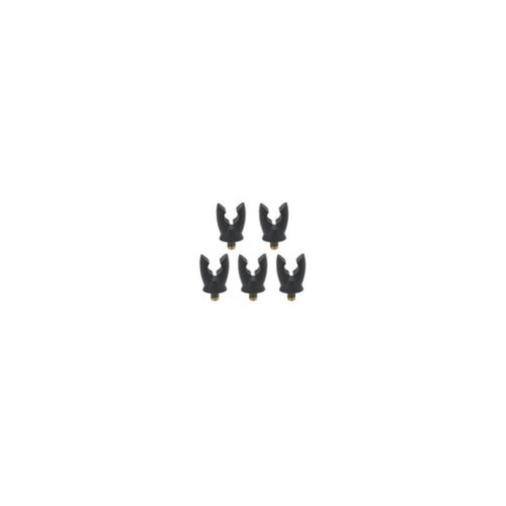 Capete suport pentru lanseta din silicon, antiderapante, cu filet standard pentru montaj, compatibile cu diametru 3 cm, Negru, 5 bucati