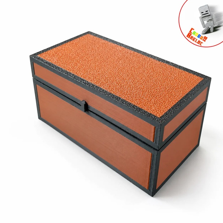 Cufar de depozitare Minecraft, design autentic, plastic durabil, 20x10x10cm