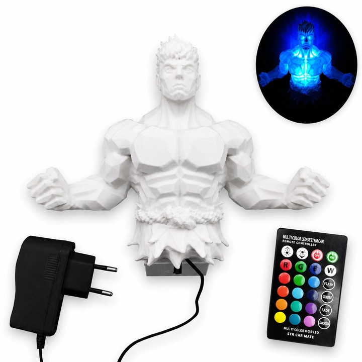 Лампа Superhero, вграден LED, 18см, многоцветна