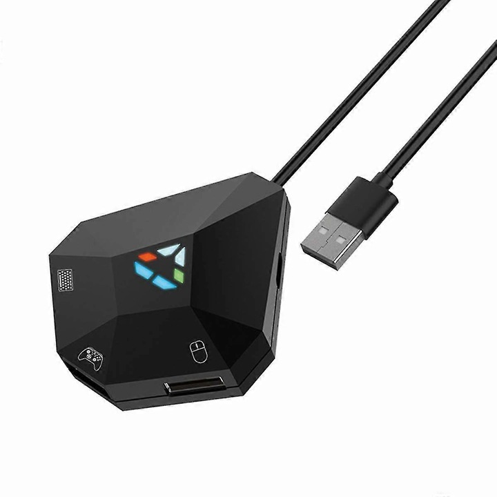 Egér és billentyűzet adapter Nintendo Switch, PS4, Xbox One/360, PS3, USB, Fekete, 1 db