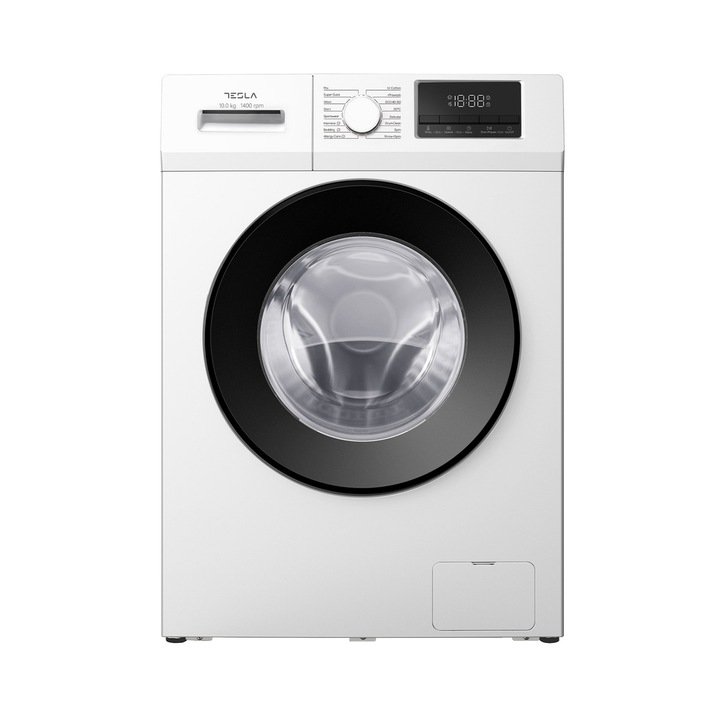Masina de spalat rufe Tesla WF101461T, 10kg, Clasa A, 1400 RPM, Inverter, 16 programe, Delay Start Alb