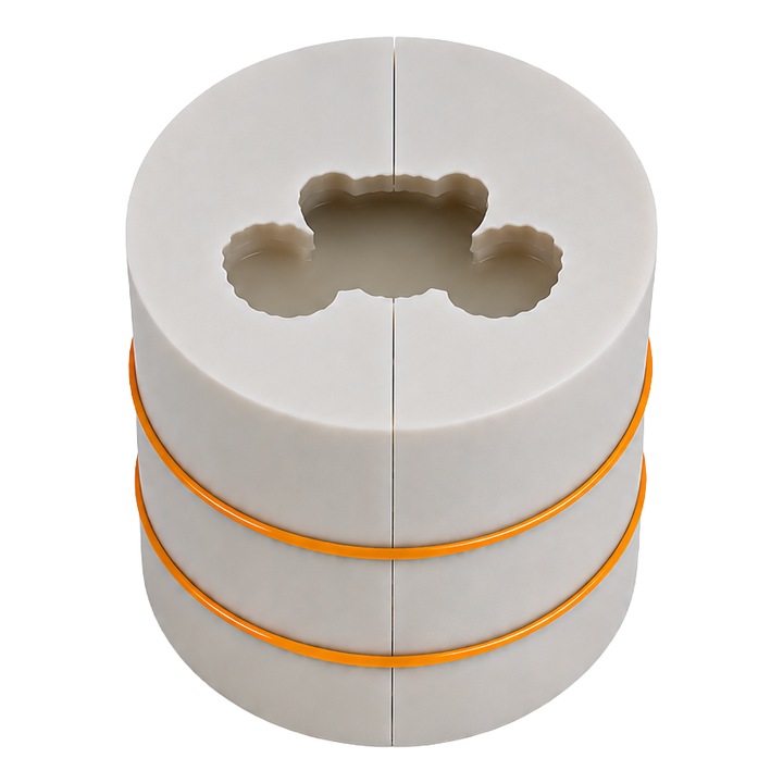 Maci lány rózsával szilikon gyertyaöntő forma 3 cm × 2, 5 cm