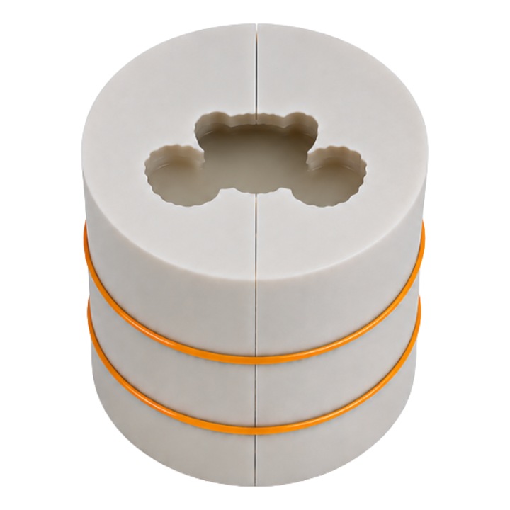 Maci fiú szivecskével szilikon gyertyaöntő forma 3 cm × 2,5 cm
